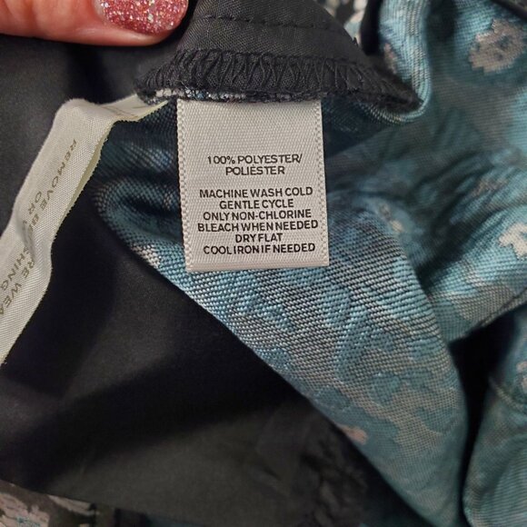 Loft Womens Black Floral Jacquard Mini Skirt Size 14 Pockets Cottage Boho NWT - Picture 7 of 10